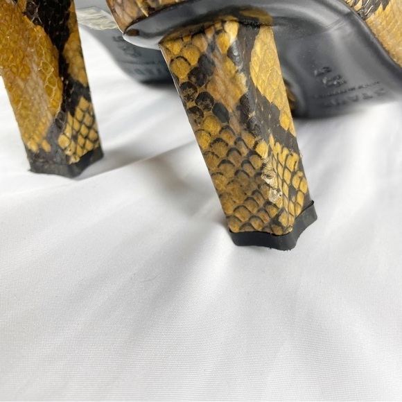 Staud Benny Snake Effect Leather Knee High Tall Boots Gold Tan EU 37 Casual - Picture 8 of 11